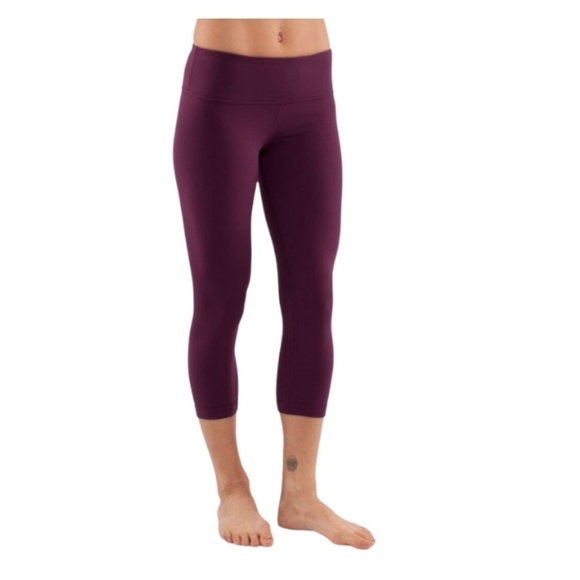 Lululemon Wunder Under Cropped Legging Size 6 Plum - Picture 6 of 11